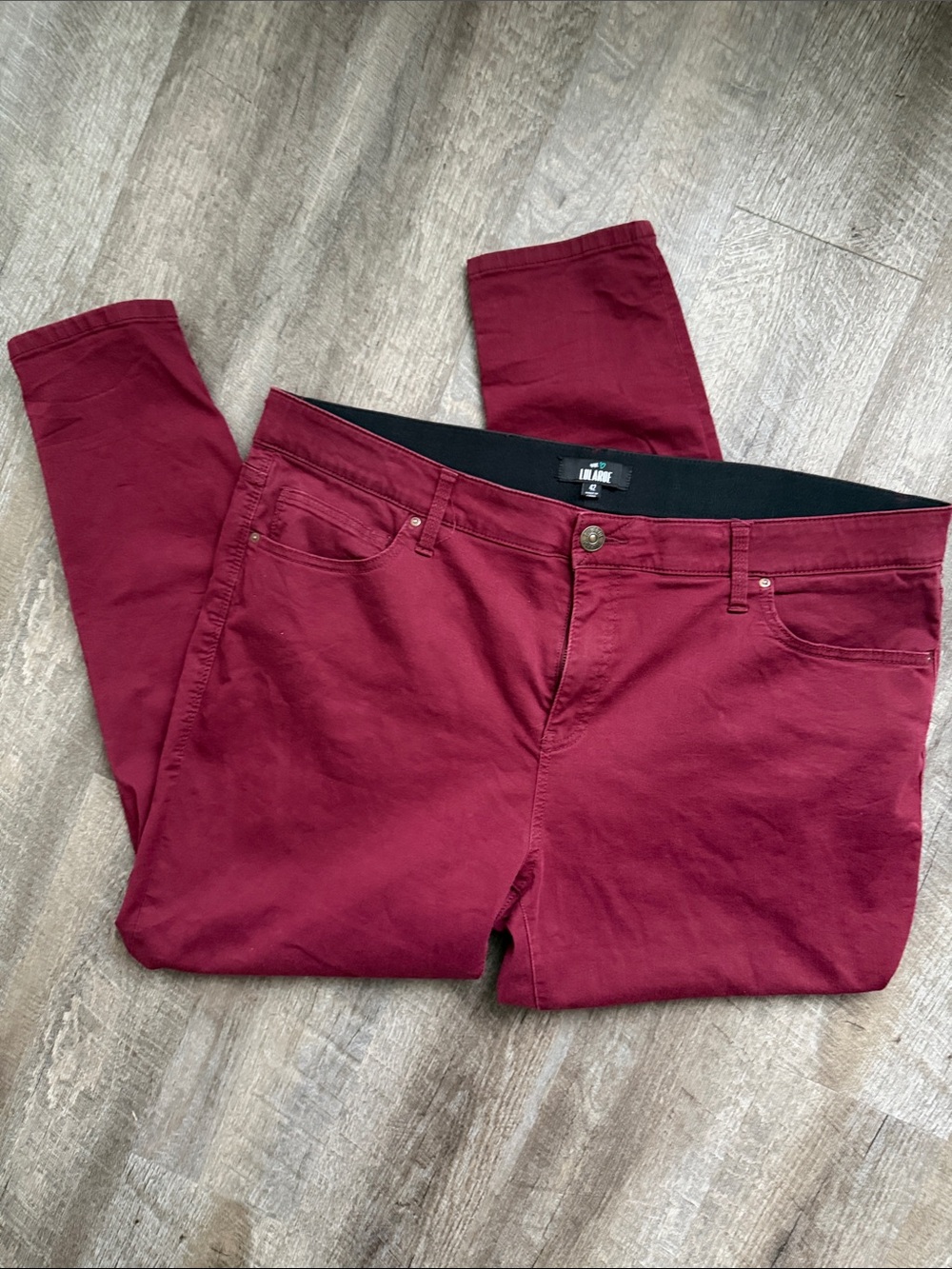 LuLaRoe Wine Red Skinny Jeans